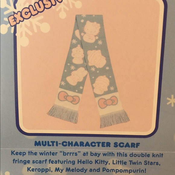 Scarf w/ Hello Kitty, Little Twin Stars, Keroppi.. - Picture 2 of 3